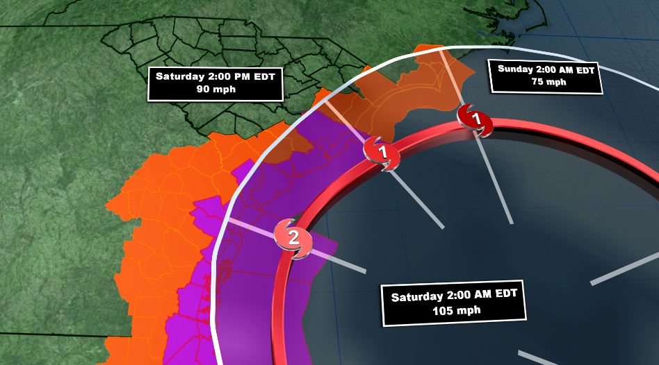 Hurricane Matthew Track Moves Closer to SC
